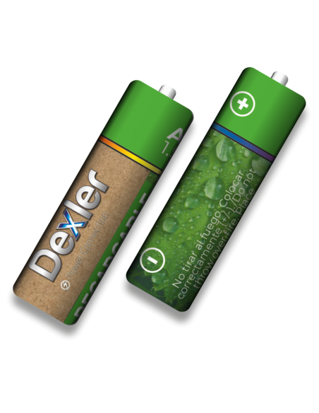 Expositor para baterías recargables AA y AAA