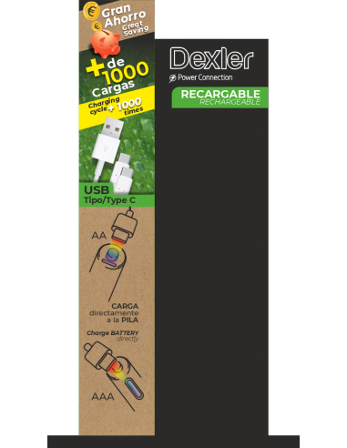 Expositor para baterías recargables...