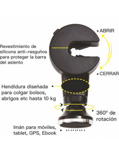 Soporte MAGNÉTICO para Móvil y Tablet...